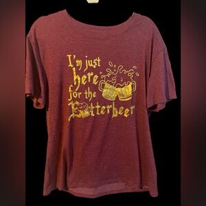 TWO Harry Potter Graphic shirts with butterbeer and spell print! XL